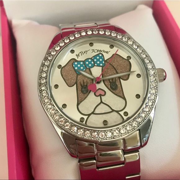 Betsey Johnson Puppy Dog with Bow Bracelet Watch - Picture 6 of 7